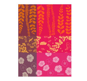 LZC diskhandduk blommor 50x70cm