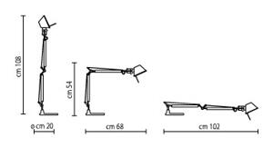 Artemide Tolomeo mini aluminium